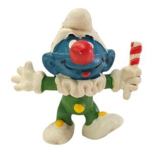 Peyo Schleich Circus Clown Smurf Jester 20090 Figure PVC Vintage 1977 Hong Kong